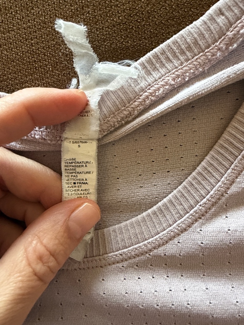 Light Lilac Short Sleeve Athleta Shirt - Picture 2 of 5